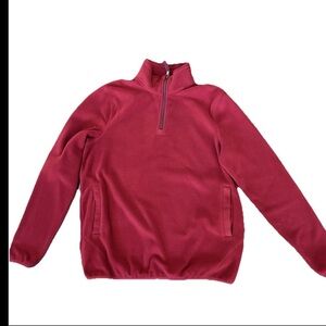 Joe Fresh Mens Fleece Jacket Red 1/4
Zip Mock Neck Pullover From Nordstrom
Sz M